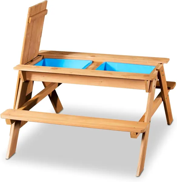 2 in 1 Kindersitzgruppe aus Massivholz, Matschküche