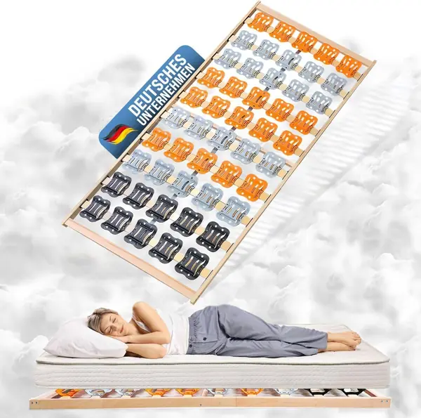 7-Zonen Tellerlattenrost CubiFlex, 100x200 cm, starr