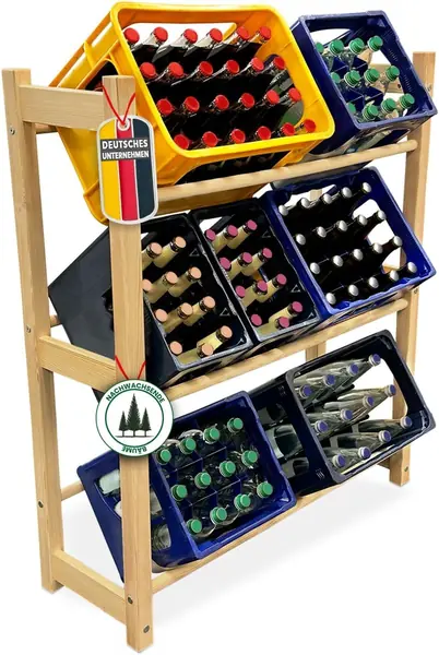 Getränkekistenregal THORE Regal für 6 Kisten, 92x31x108…