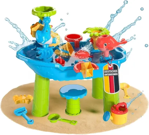 Sand- und Wasserspieltisch NARIUS S, 1 Hocker, Balkon und…