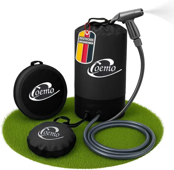 Tragbare Campingdusche mit Pumpe, 11L Solardusche